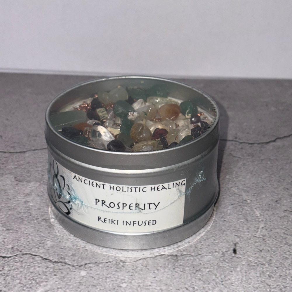 Ancient Holistic Healing Prosperity Reiki Infused Candle
